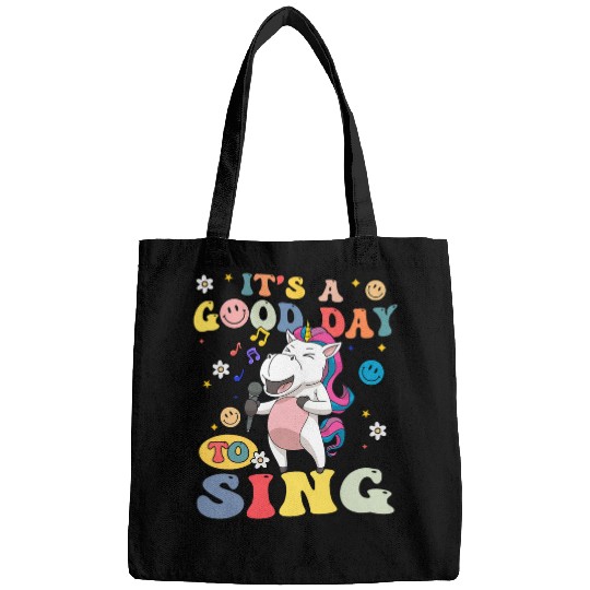 Unicorn Pet Funny Unicorn Its A Good Day To sing Musician Band Music Bags
