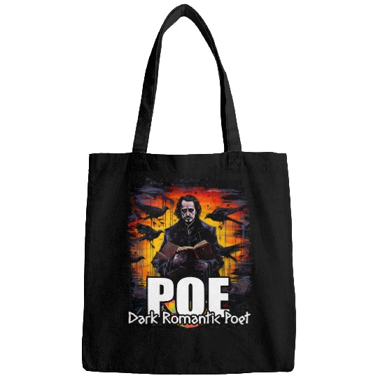 Book Fun Dark Horror Book Writer Edgar Allan Poe Bags