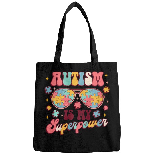Autism Puzzle Kids Autism Is My Superpower Autism Awareness Autistic Baby Bags