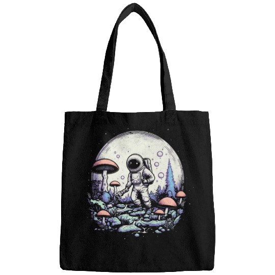 Astronaut Job Mushroom Cottagecore Farmcore vintages Aesthetic 08 Bags