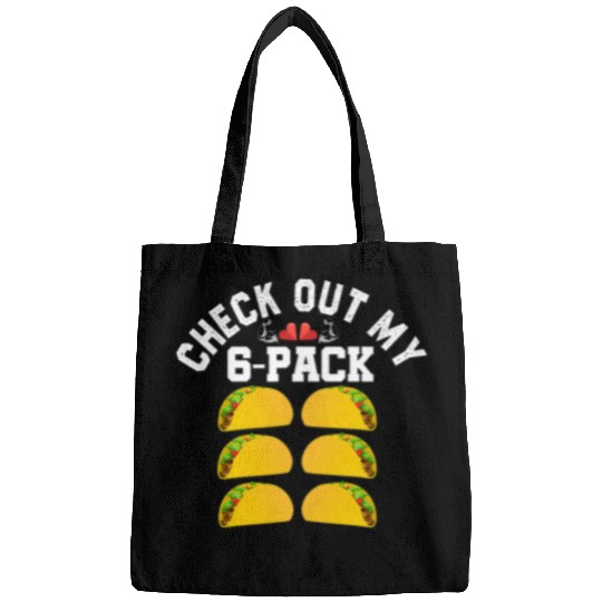 Check Out My Six Pack Taco Funny Cinco De Mayo Fitness Gym 21 Bags