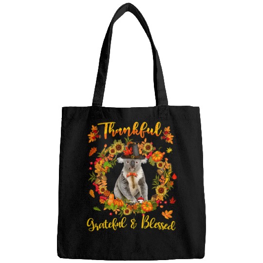 Koala Pet Thankful Grateful Blessed KoalaThanskgiving Matching Bags
