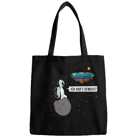 Astronaut Job on the Moon Flat Earth Society Flat Earth Theory Bags