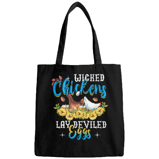 Chicken Pet Wicked Chickens Lay Deviled Eggs Funny Chicken Lovers 0 Bags