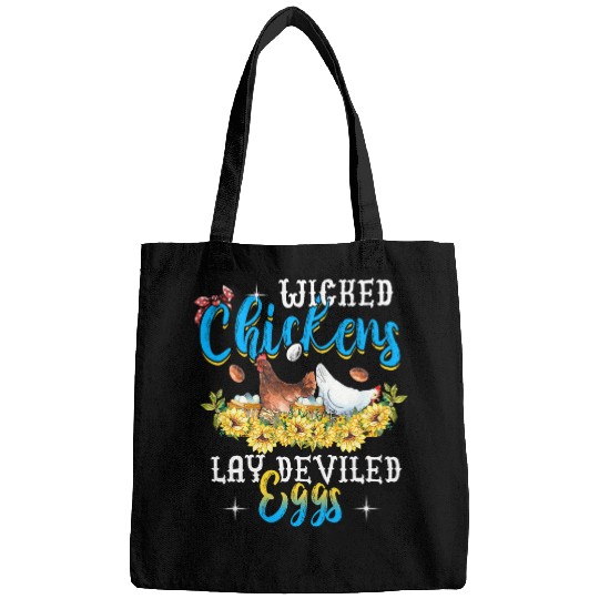 Chicken Pet Wicked Chickens Lay Deviled Eggs Funny Chicken Lovers 0 Bags