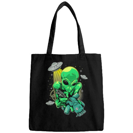 Aliens UFO Womens Mind Control 2Extra Terrestrial Alien Voodoo Womens Bags