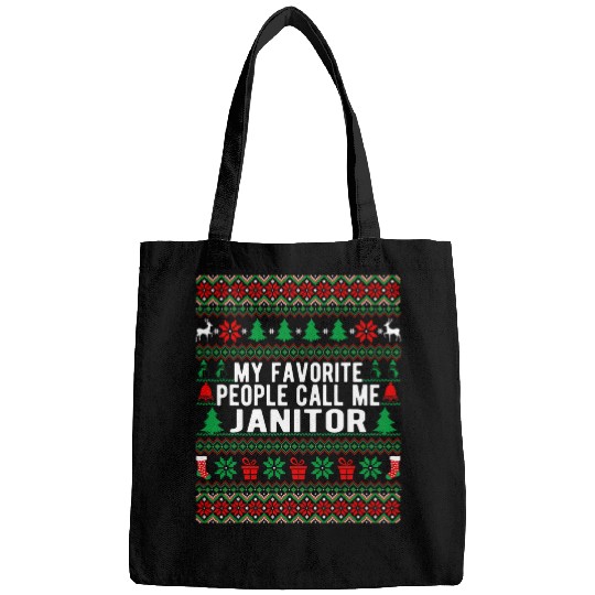 My Favorite People Call Me Janitor Christmas Style Bags
