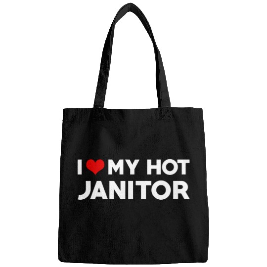 Mens I Love My Hot Husband Janitor Fiance Bags