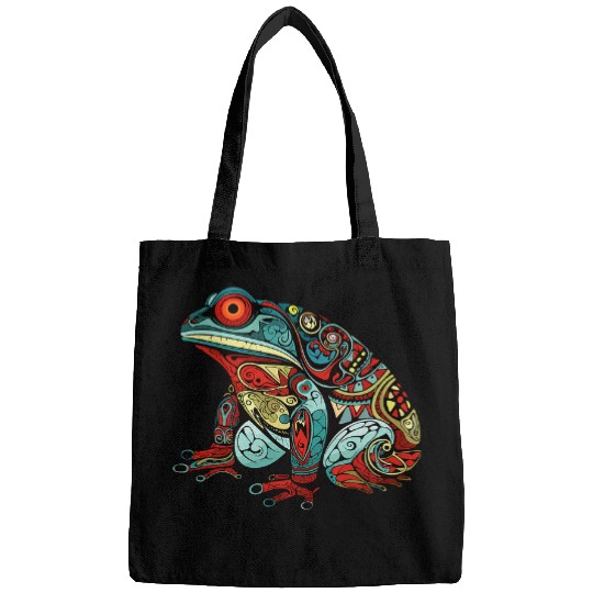 Frog Pet Frog Native American Indian Style Art Pacific Northwest 06 Bags