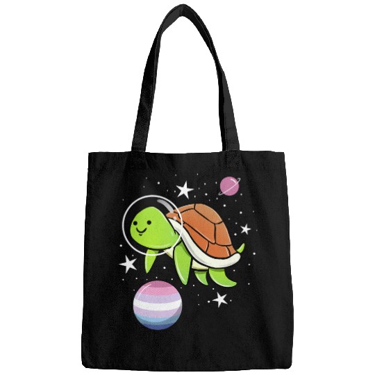 Turtle Pet Astronaut Bigender Pride Bags