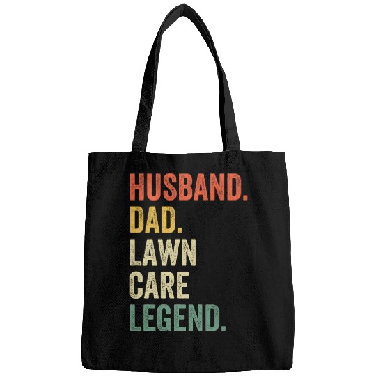 Lawn Mower Fun Husband Dad Lawn Care Legend Mowing Gardener Father Funny Bags