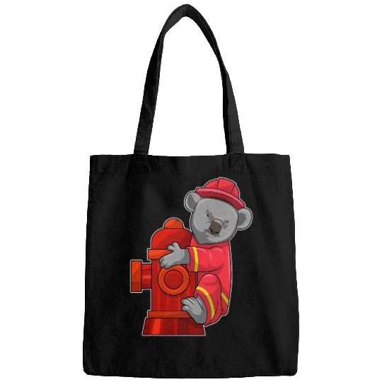 Koala Pet Fireman Firefighter Koala Firefighter Fires hydrant Fires department Bags