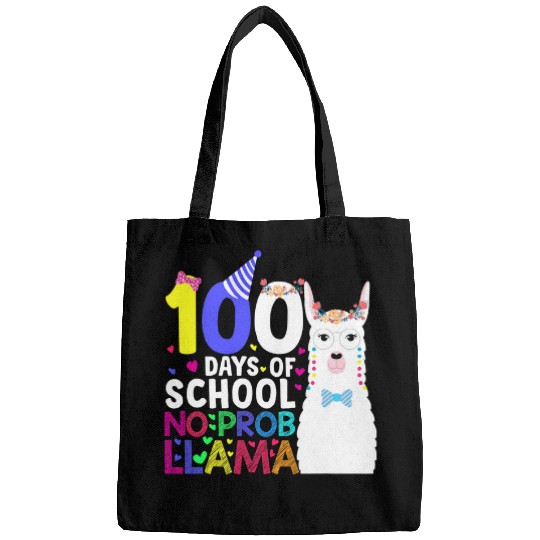 Llama Pet 100 Days Of School No Probllama Llama Teacher And Student 4 Bags