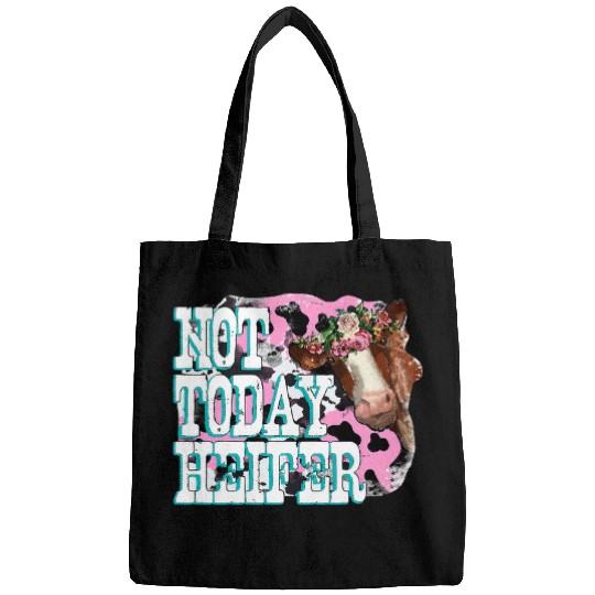 Cow Pet Funny Floral Cow Not Today Heifer Farmer Western Farm Animal Bags