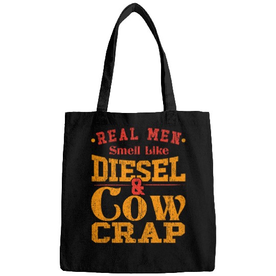 Cow Pet Real Men Smell Diesel And Cow Meats Bags
