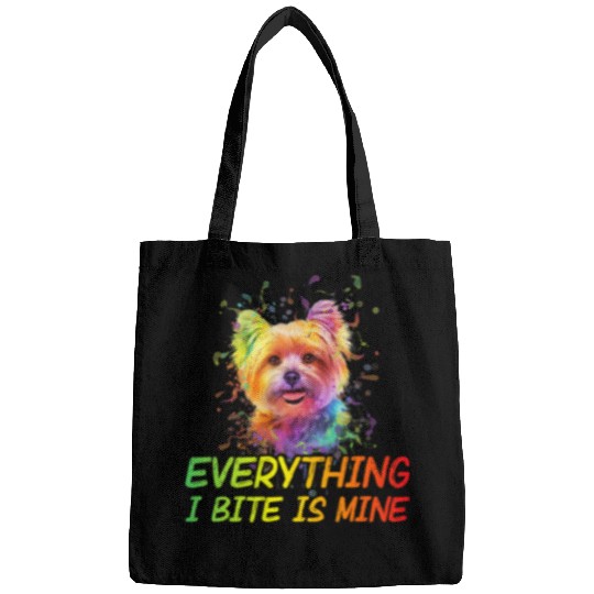 Yorkshire Pet Everything I Bite Is Mine Yorkshire Terrier Dog Breed Yorkie 2 Bags