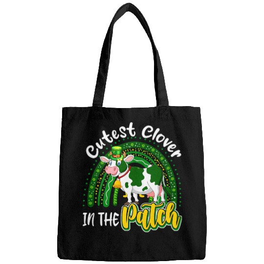 Cow Pet Cutest Clover In The Patch St Patricks Day Cow Shamrocks Bags