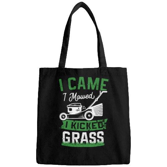 Lawn Mower Fun I Came I Mowed I Kicked Grass Lawn Mower Landscaper Bags