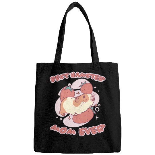 Hamster Pet Saying bests Hamster Mom Strawberry Mama Hamster Bags