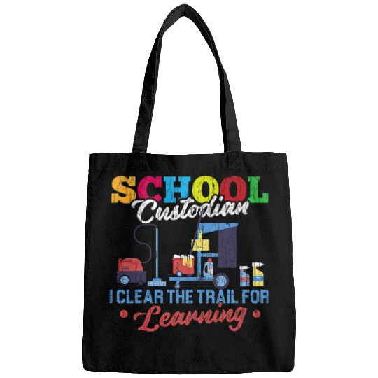 School Custodian Clear Trail For Learning Janitor Graphic Bags