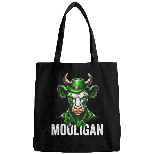 Cow Pet Funny St Patricks Day Hooligan Mooligan Cow St Paddy Party 06 Bags