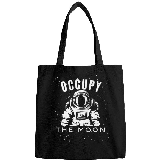 Astronaut Job Occupy the Moon Art Astronaut Planet Moon Solar System Space Bags