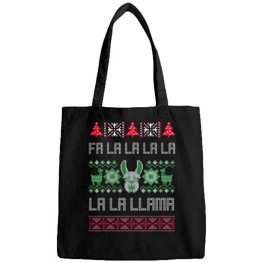 Llama Pet Fa La La Llama  Ugly Christmas Sweater Bags