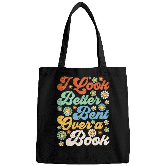 Book Fun I Look Better Bent Over A Book Funny Book Lovers 2 Bags