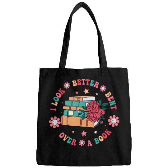 Book Fun I Look Better Bent Over A Book Retro Groovy Reading Bags