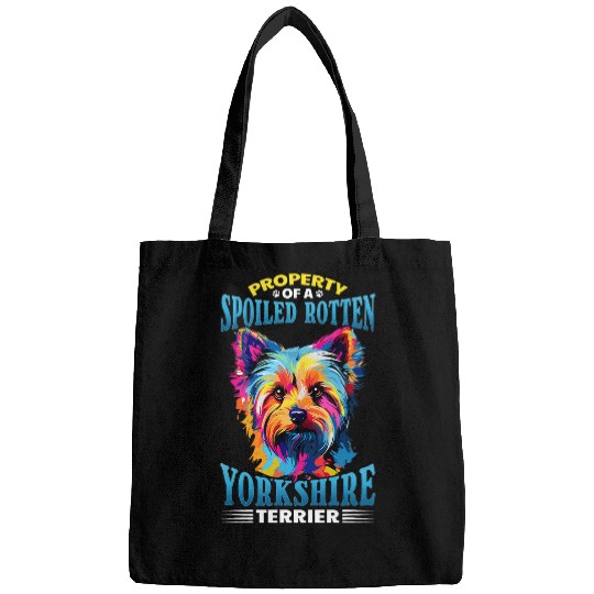 Yorkshire Pet Dog Yorkie Property of a spoiled rotten Yorkshire Terrier 3 Bags