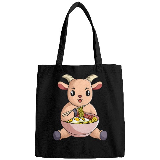 Goats Pet Eating Ramen Lover Japanese Foodie Bags