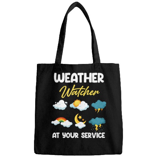 Weather Watcher At Your Service Funny Meteorologist Twister Bags