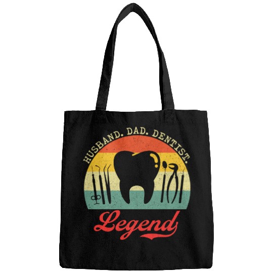 dentists Job Husband Dad dentists Legend Funny dentists Oral Health Care Bags