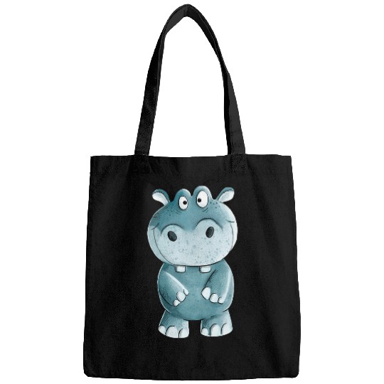 Hippo Pet Happy Hippo I Hippo Wild Animal Print For Hippopotamus Fans Bags