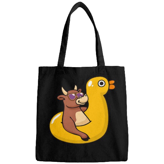 Cow Pet Vacay Mode Animal Cute Cow Lover Family Vacation Beach Bags