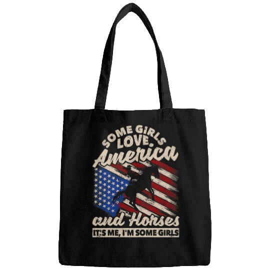 Horse Pet Some Girls Love America And Horses Horse Riding Equestrian Bags