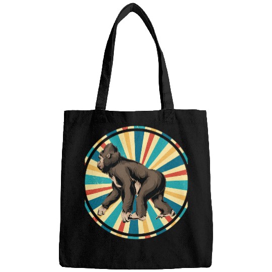 Gorilla Pet Ape Monkey Lover Animal Retro Gorilla Bags