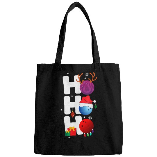 Sport Bowling Christmas Funny Ho Ho Ho bowling Santa Lover Bags