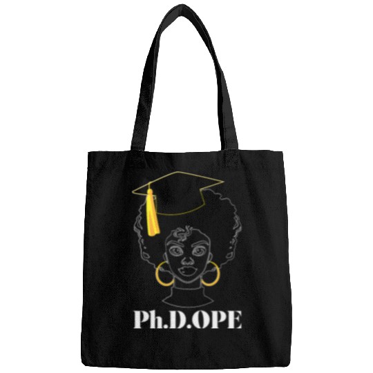 Black PhD Graduate Melanin Doctor Graduation PhD Degree Bags
