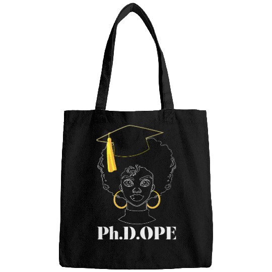 Black PhD Graduate Melanin Doctor Graduation PhD Degree Bags