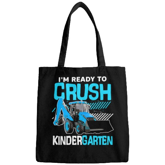 Excavator Fun Kindergarten Excavator Construction Back to School Boy Bags