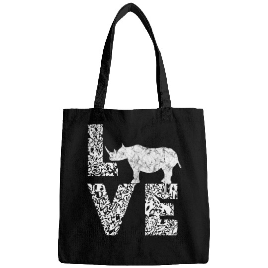 Rhino Pet Rhinoceros Love Rhino African Wildness Safari Lover Bags