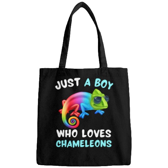 Chameleon Pet Just A Boy Who Loves Chameleons Cute Chameleon Boys Men Bags