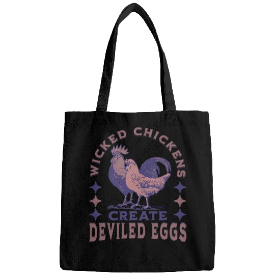 Chicken Pet Wicked Chickens Create Deviled Eggs Funny Chicken Farmer Bags