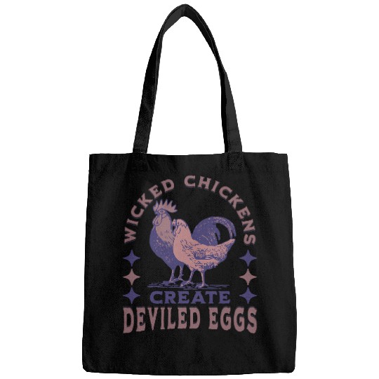 Chicken Pet Wicked Chickens Create Deviled Eggs Funny Chicken Farmer Bags