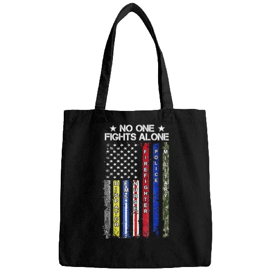 nurses Job nursesry No One Fights Alone USA Flag Thin Line Military Police nurses 50 Bags