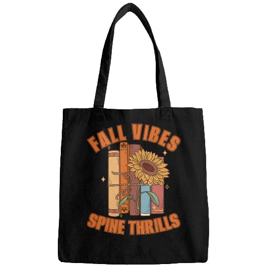 Book Fun Fall Vibes Spine Thrills Autumn Reading Bags
