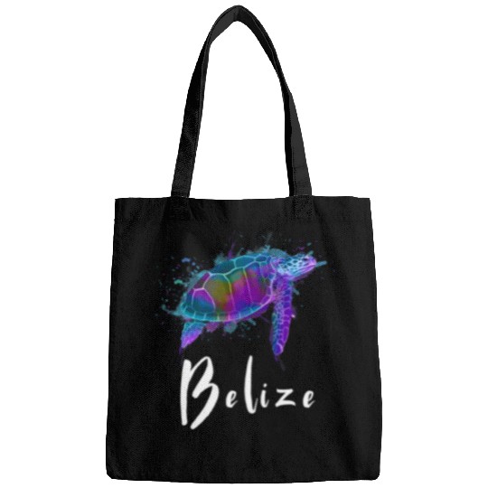 Turtle Pet Belize Watercolor Sea Turtle Souvenir Bags