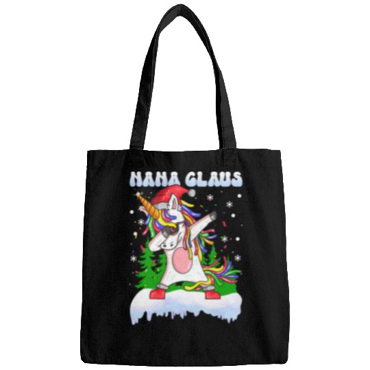 Unicorn Pet Nana Claus  Unicorn Grandma Pajamas Christmas Lights Bags
