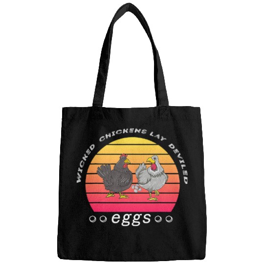 Chicken Pet Wicked Chickens Lay Deviled Eggs Funny Bags